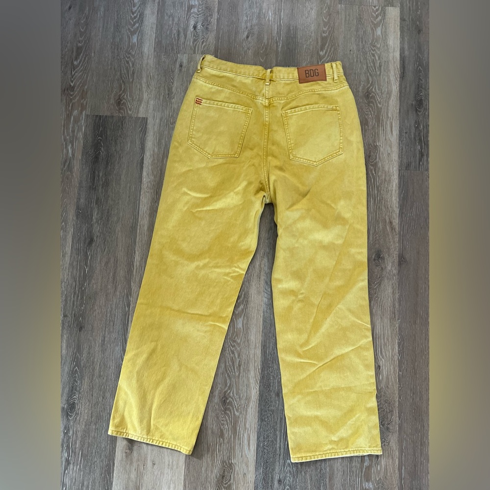 BDG Garment Dyed Baggy Fit Jeans Men's 28 x 30 Yellow Loose Y2K Skater High Rise - Picture 2 of 6